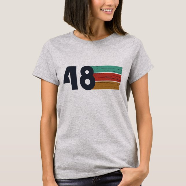 Camiseta Nacido en 1948, en un antiguo cumpleaños (Anverso)