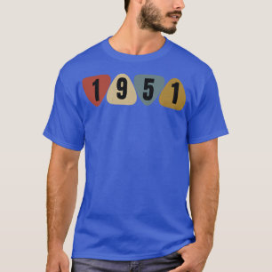 Camiseta Nacido En 1951 Cumpleaños De La Música De La Púa d