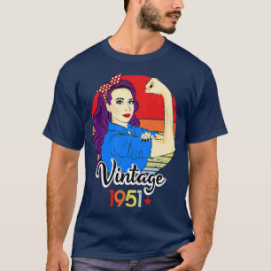 Camiseta Nacido en 1951 Vintage 70th Birthday 70 Year Bday 