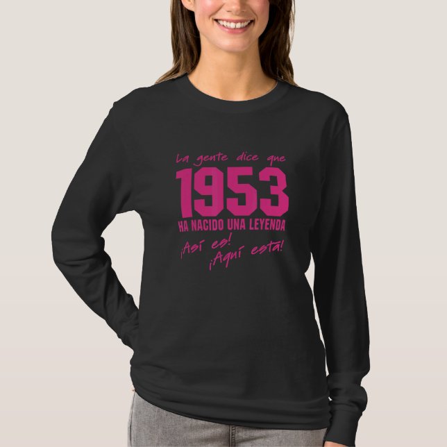 Camiseta Nacido en 1953 Nacimiento traje de cumpleaños Vint (Anverso)