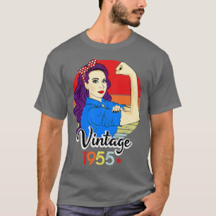 Camiseta Nacido en 1955 Vintage 66th Birthday 66 Year Bday
