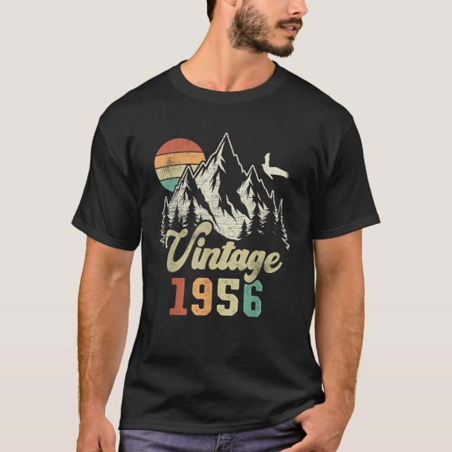 Camiseta Nacido en 1956 Retro 70th Birthday Present Classic (Anverso)
