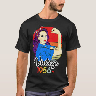Camiseta Nacido en 1956 Vintage 65th Birthday 65 Year Bday 