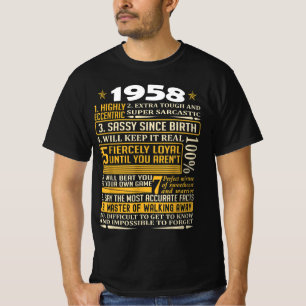 Camiseta Nacido en 1958, Nacido en 1958 Retro Vintage, Ha