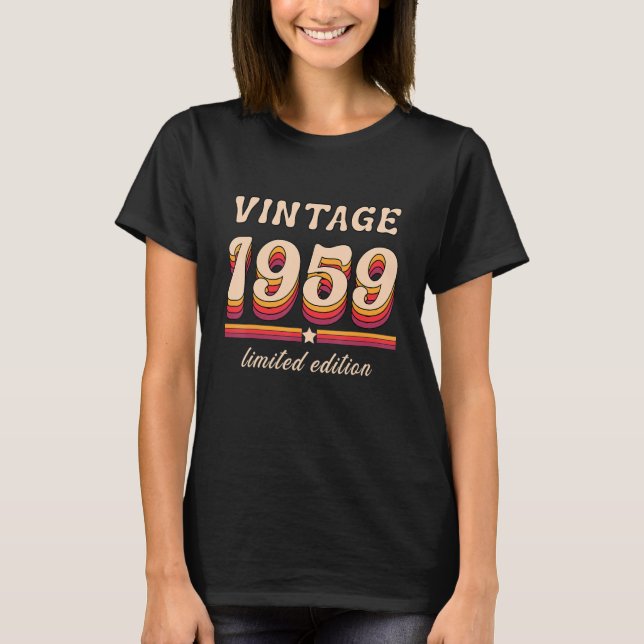Camiseta Nacido En 1959 Cumpleaños Retro (Anverso)