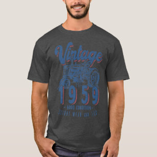 Camiseta Nacido En 1959 Y Este De Un Vintage Tractor Farmer