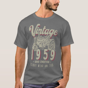 Camiseta Nacido En 1959 Y Este De Un Vintage Tractor Farmer