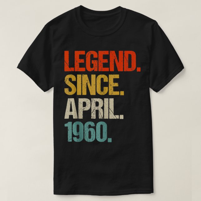 Camiseta Nacido en 1960 64 años de edad en 1960 64º nacimie (Diseño del anverso)