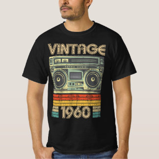 Camiseta Nacido En 1960 Radio Retro, Regalo De Cumpleaños D