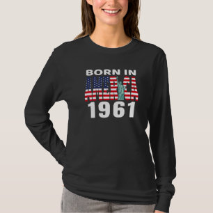 Camiseta Nacido En 1961 En La Estatua De La Libertad De Est