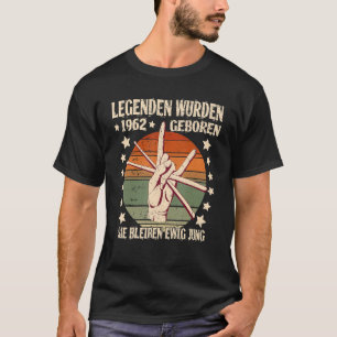 Camiseta Nacido en 1962 60 años de edad