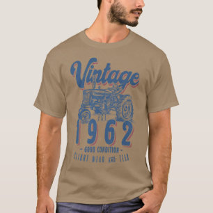 Camiseta Nacido En 1962 Y Este De Un Vintage Tractor Farmer