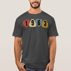 Camiseta Nacido En 1963 Cumpleaños De La Música De La Púa d