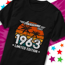 Camiseta Nacido en 1963 edición limitada retro asombroso de