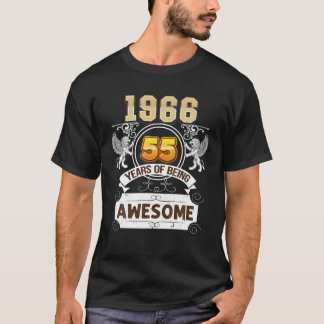 Camiseta Nacido En 1966 55 Años De Ser Asombroso 55º Feliz
