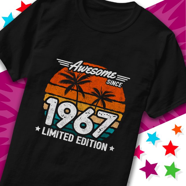 Camiseta Nacido en 1967 edición limitada retro asombroso de (Subido por el creador)