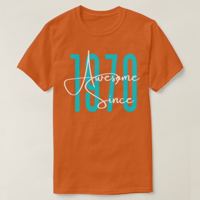 Camiseta Nacido en 1970 (Diseño del anverso)