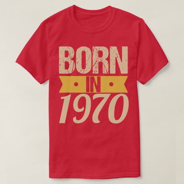 Camiseta Nacido en 1970 (Diseño del anverso)