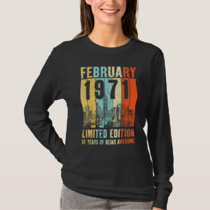 Camiseta Nacido En 1971 51ª Edición Limitada Retro Febr