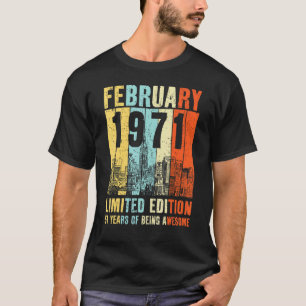 Camiseta Nacido En 1971 51ª Edición Limitada Retro Febr