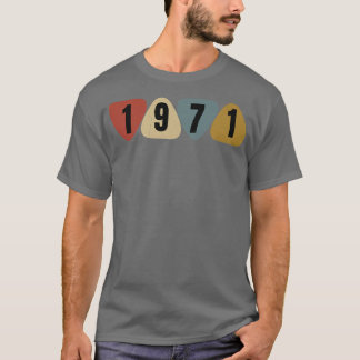 Camiseta Nacido En 1971 Cumpleaños De La Música De La Púa d