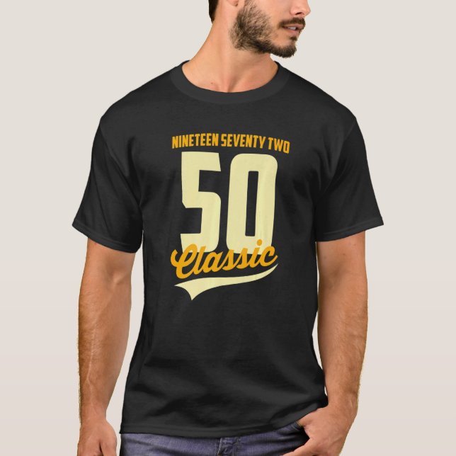 Camiseta Nacido En 1972 Palabras Diecinueve Setenta Y Dos C (Anverso)