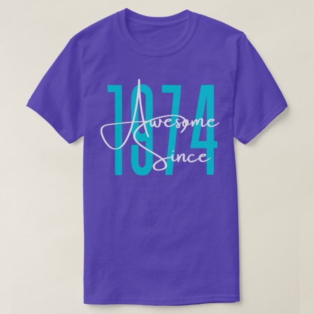 Camiseta Nacido en 1974 (Diseño del anverso)