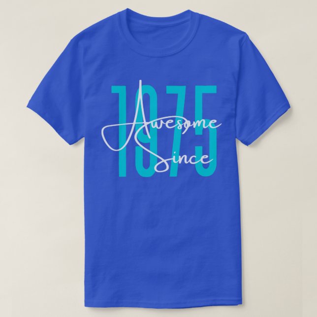 Camiseta Nacido en 1975 (Diseño del anverso)