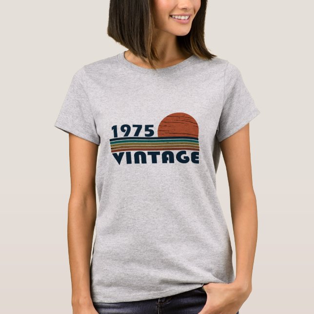 Camiseta Nacido en 1975, regalo de 50 años (Anverso)