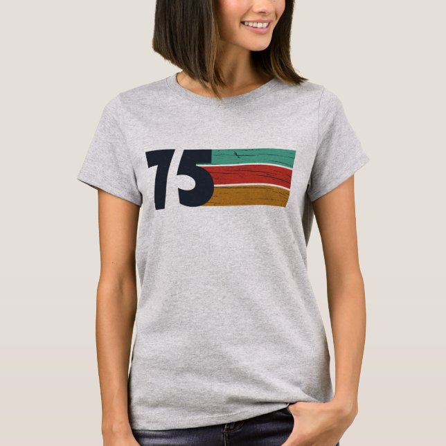 Camiseta Nacido en 1975, regalo de 50 años (Anverso)