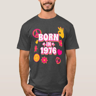 Camiseta Nacido en 1976, año de nacimiento retro