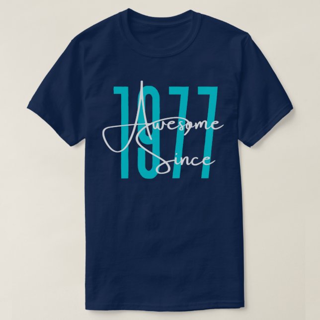 Camiseta Nacido en 1977 (Diseño del anverso)