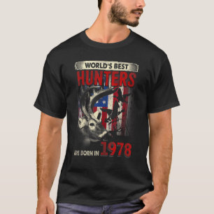 Camiseta Nacido En 1978, 44 Años, De Cazador De Venados