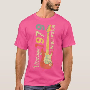 Camiseta Nacido En 1979-Acutic Electric Bass Guitar Music B