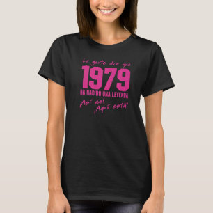 Camiseta Nacido en 1979 Nacimiento traje de cumpleaños Vint