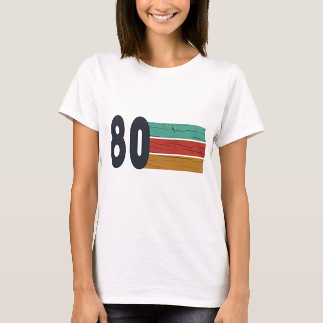 Camiseta Nacido en 1980 como regalo de cumpleaños (Anverso)