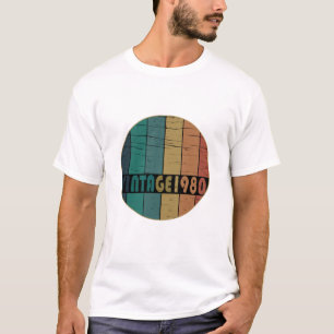 Camiseta Nacido en 1980, cumpleaños vintage