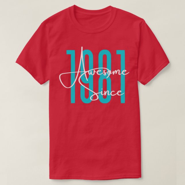 Camiseta Nacido en 1981 (Diseño del anverso)