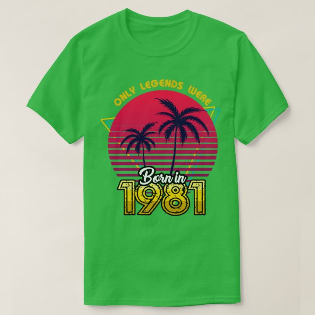 Camiseta Nacido en 1981 en TShirt (Diseño del anverso)