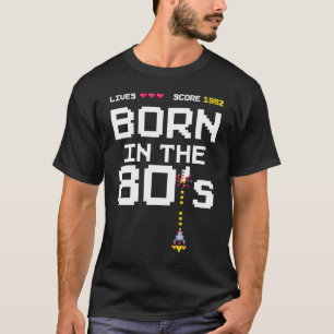 Camiseta Nacido en 1982 en el cumpleaños de la galería retr