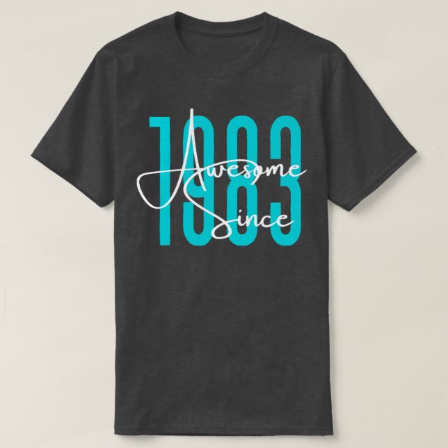Camiseta Nacido en 1983 (Diseño del anverso)