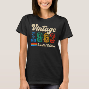 Camiseta Nacido en 1983 Vintage 40th Birthday Retro 40 Year