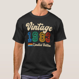 Camiseta Nacido en 1983 Vintage 40th Birthday Retro 40 Year