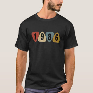 Camiseta Nacido En 1986 Cumpleaños De La Música De La Púa d