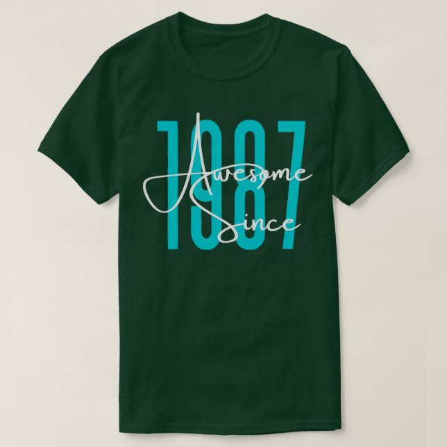 Camiseta Nacido en 1987 (Diseño del anverso)