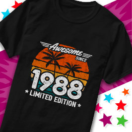 Camiseta Nacido en 1988 edición limitada retro asombroso de