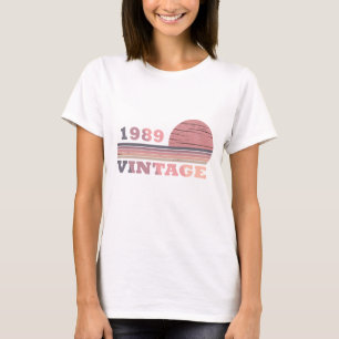 Camiseta nacido en 1989, cumpleaños vintage