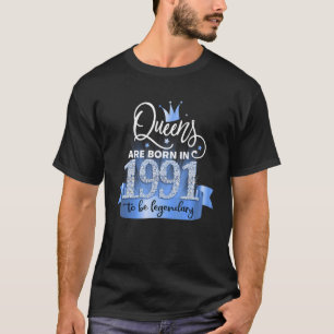 Camiseta Nacido en 1991 I Festive Black Blue Fiesta Outfit 