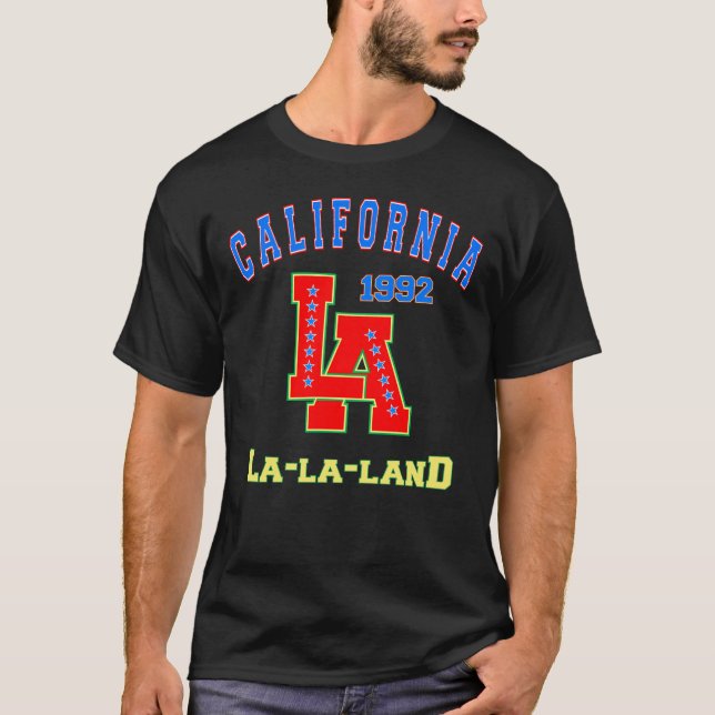 Camiseta Nacido en 1992, La Land, Los Ángeles, California (Anverso)