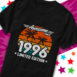 Camiseta Nacido en 1996 Edición Limitada Retro Awesome Desd